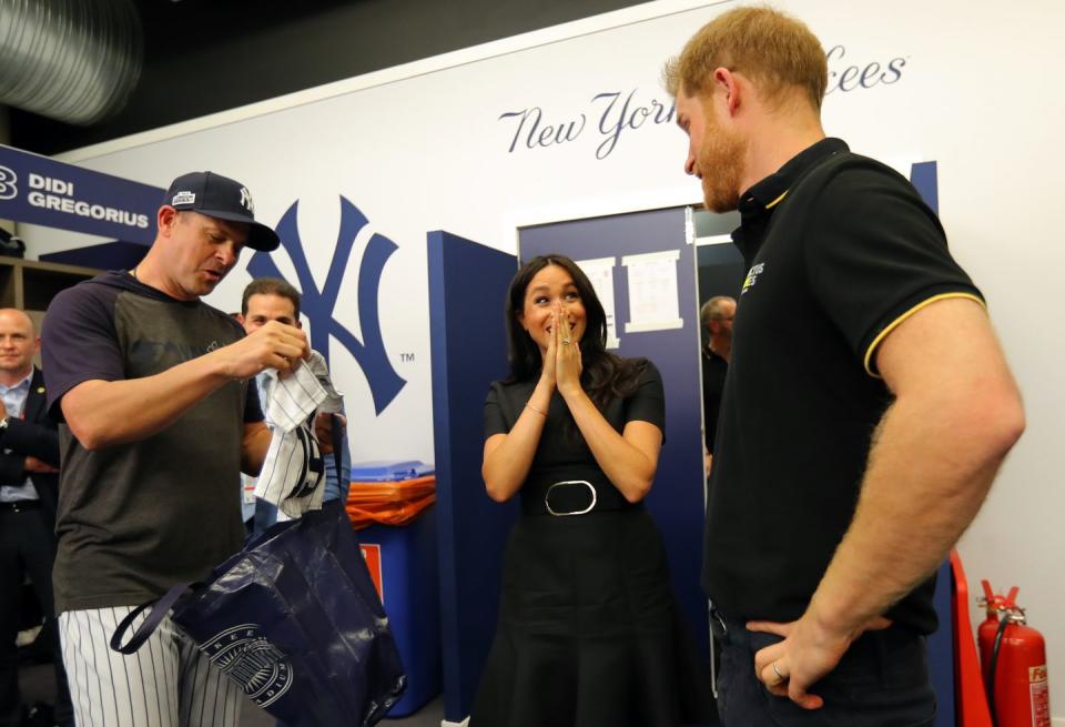 Meghan Markle is excited to meet the New York Yankees.