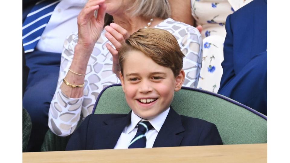 Prince George attends The Wimbledon Men's Singles Final at the All England Lawn Tennis and Croquet Club on July 10, 2022