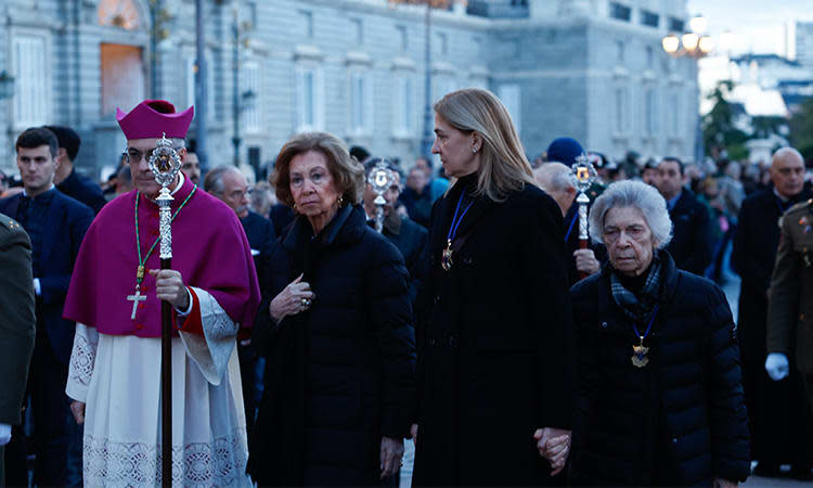 La reina Sofia junto la infanta Cristina