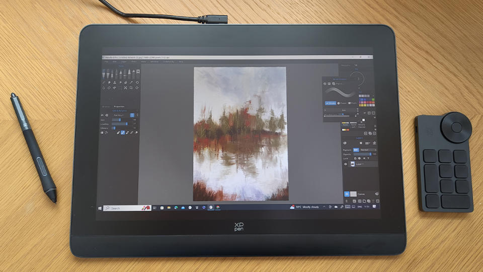 XPPen Artist Pro 16 (Gen 2) review; a oil painting on a drawing tablet