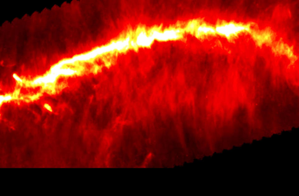 Astronomers have reconstructed a 3D structure of the interstellar molecular cloud Musca using vibrations from its hair-like striations. <cite>Aris Tritsis/ESA </cite>