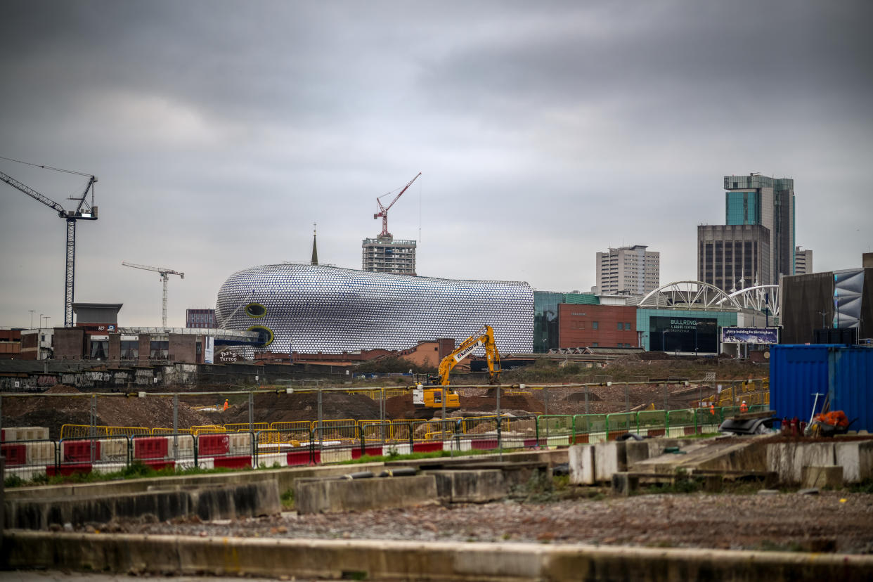 BIRMINGHAM, ENGLAND - JANUARY 11:  Construction continues at the site of the Birmingham High Speed Rail 2 station at Curzon Street on January 11, 2024 in Birmingham, England. After Prime Minister Rishi Sunak scrapped plans to extend HS2 beyond Birmingham in October 2023, the Department for Transport (DfT) released a Network North document, emphasising that Phase 1's cost should range between £45 billion and £54 billion. This has allegedly been complicated by construction inflation over the past three years. (Photo by Christopher Furlong/Getty Images)