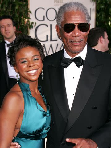 Kevin Winter/Getty Morgan Freeman and granddaughter, E'Dena Hines, at the 62nd Annual Golden Globe Awards on January 16, 2005 in Beverly Hills, California