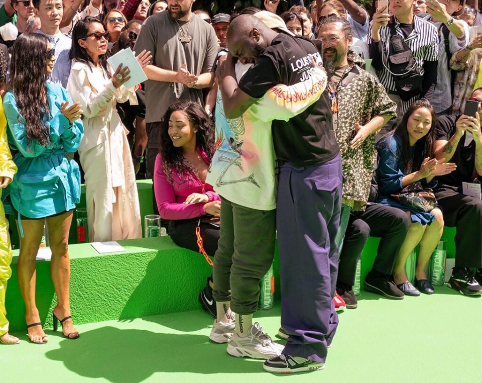 Kim Kardashian West, Kanye West and Virgil Abloh Louis Vuitton show,