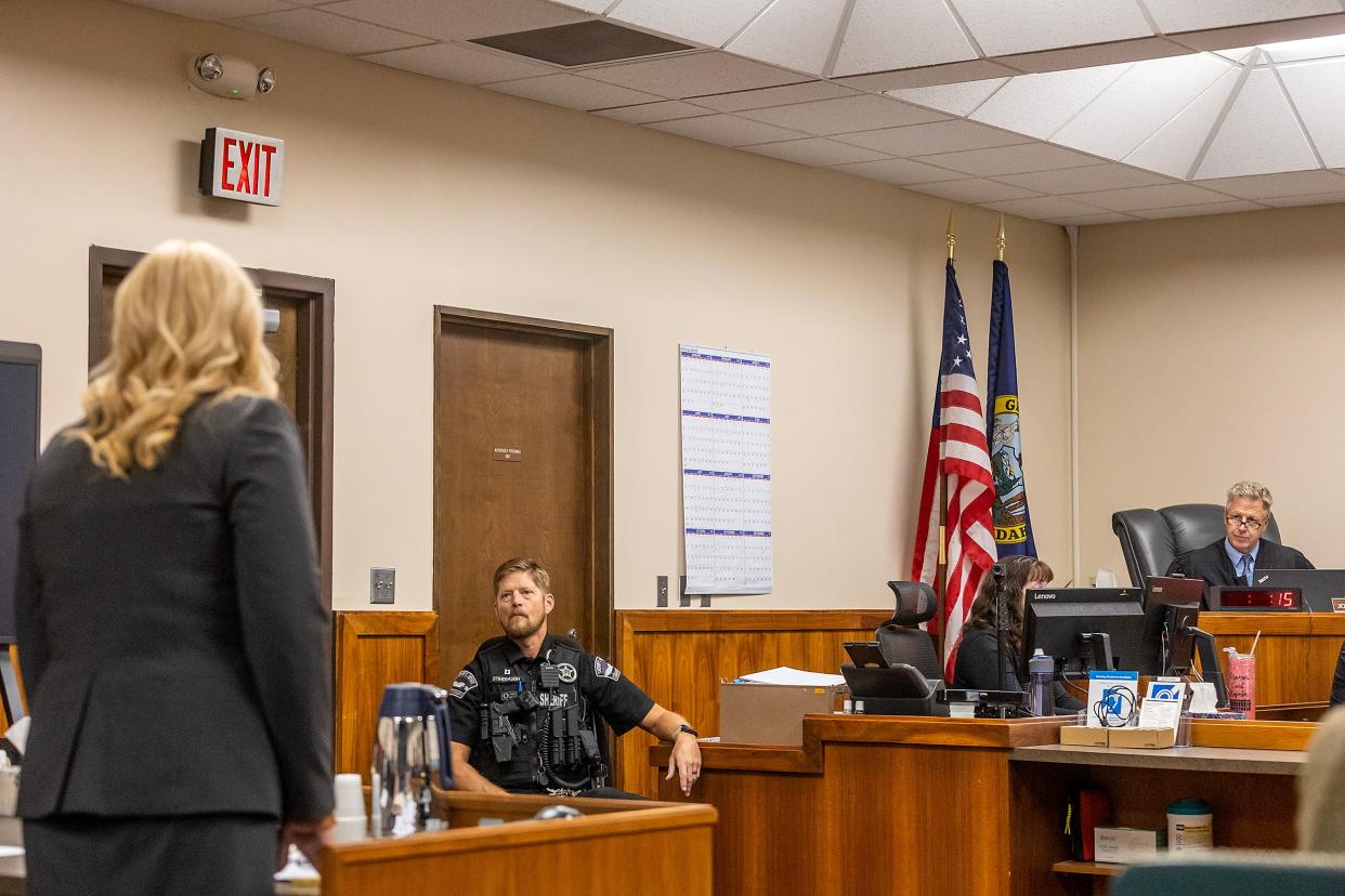 Anne Taylor, lawyer for Bryan Kohberger speaks to Judge John Judge (Getty)