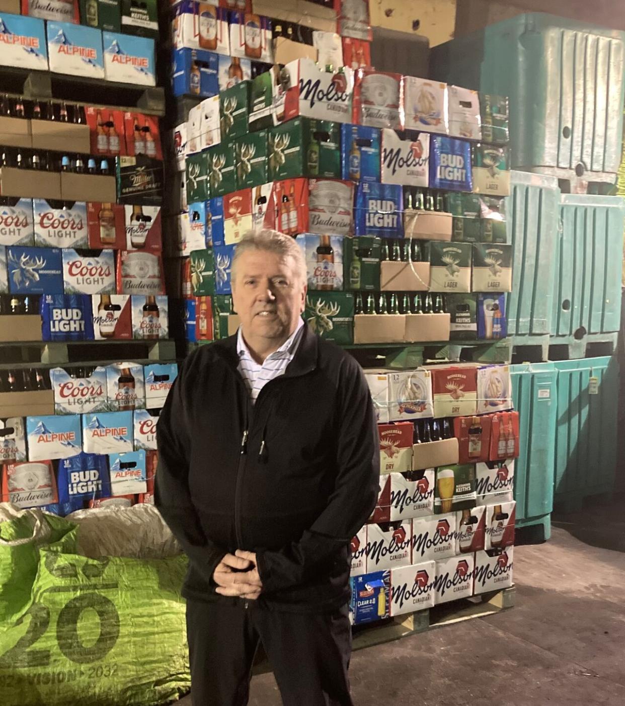 David McCarthy of the Eastern Recyclers Association says changes to bottle redemption programs will likely push some redemption centres out of the business.  (Submitted by David McCarthy - image credit)