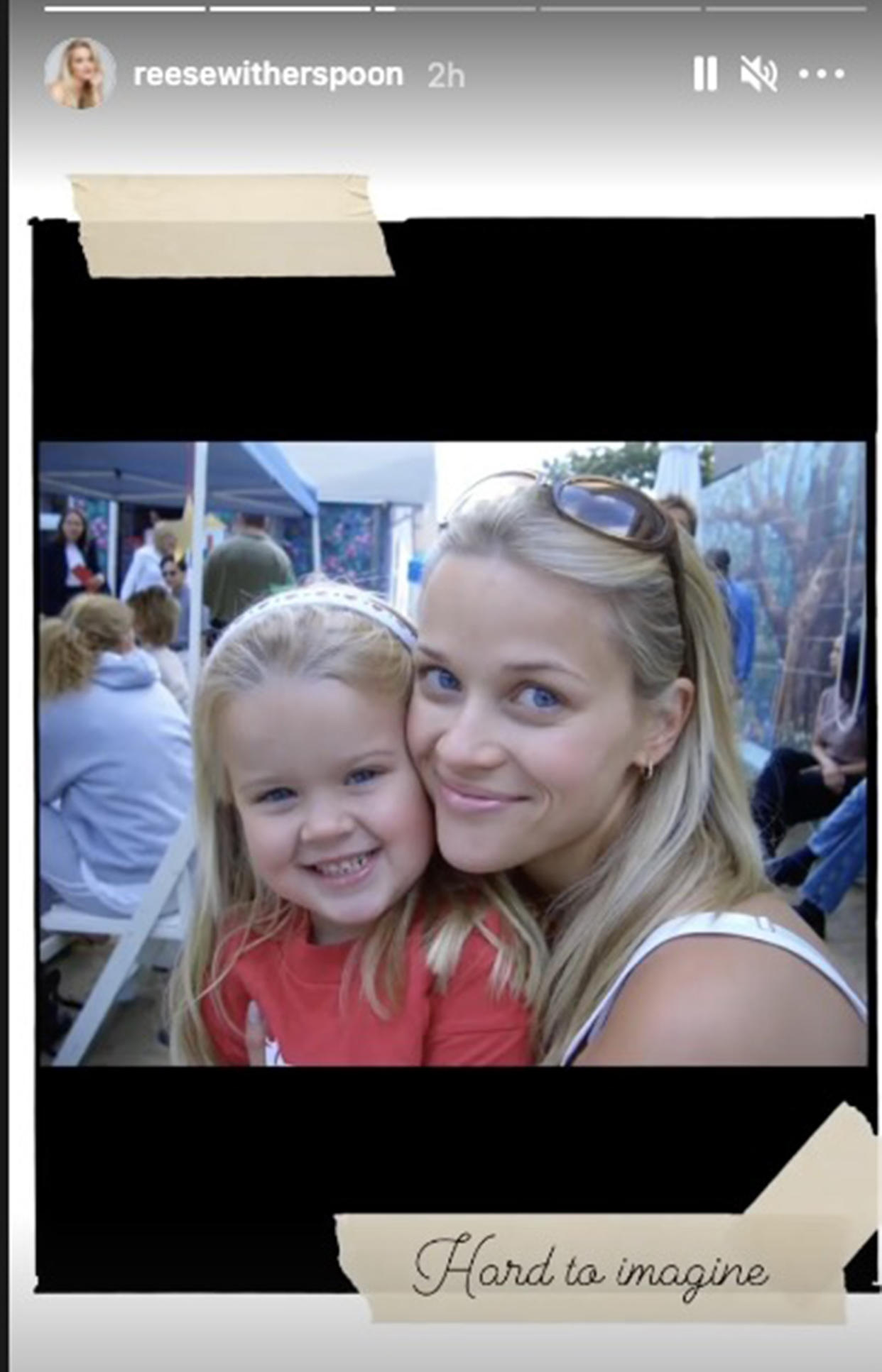One throwback found Witherspoon as a young mom holding a toddler-aged Ava. (reesewitherspoon/ Instagram)