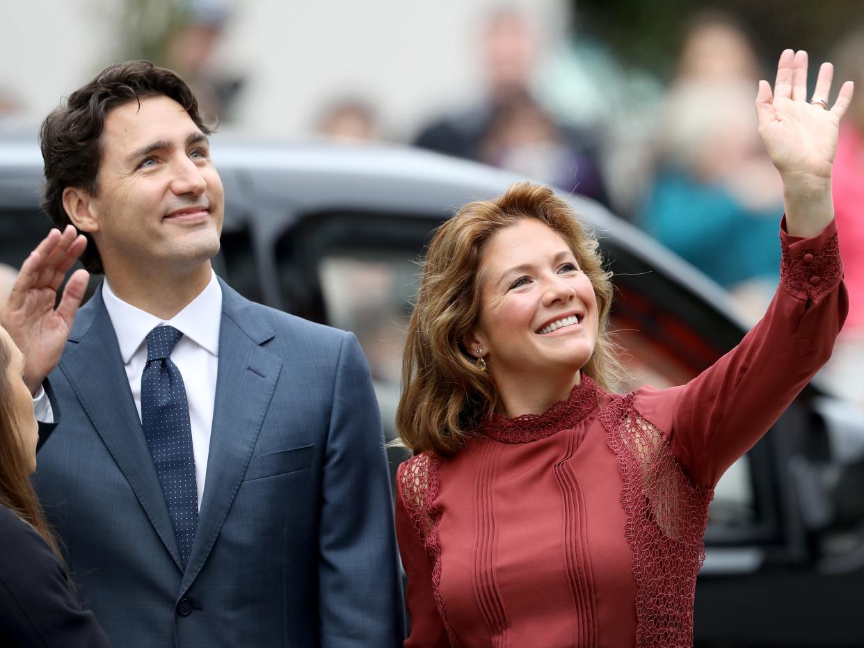 Prime Minister Justin Trudeau and his wife Sophie Gregoire Trudeau arrive to the Immigrant Services Society, a charitable organisation that provides targeted programs for refugees, women, children and youth, during their Royal Tour of Canada on September 25, 2016 in Vancouver, Canada.