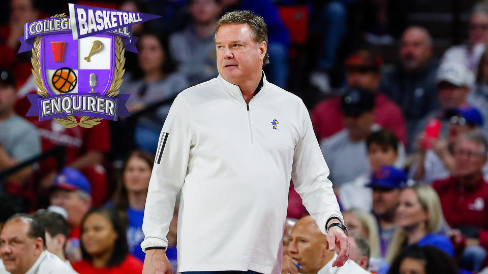 Kansas coach Bill Self looks onto the court vs Oklahoma
Alonzo Adams-USA TODAY Sports