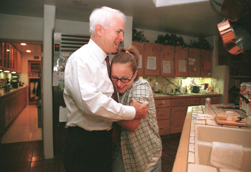 McCain at his home in Phoenix, Arizona.