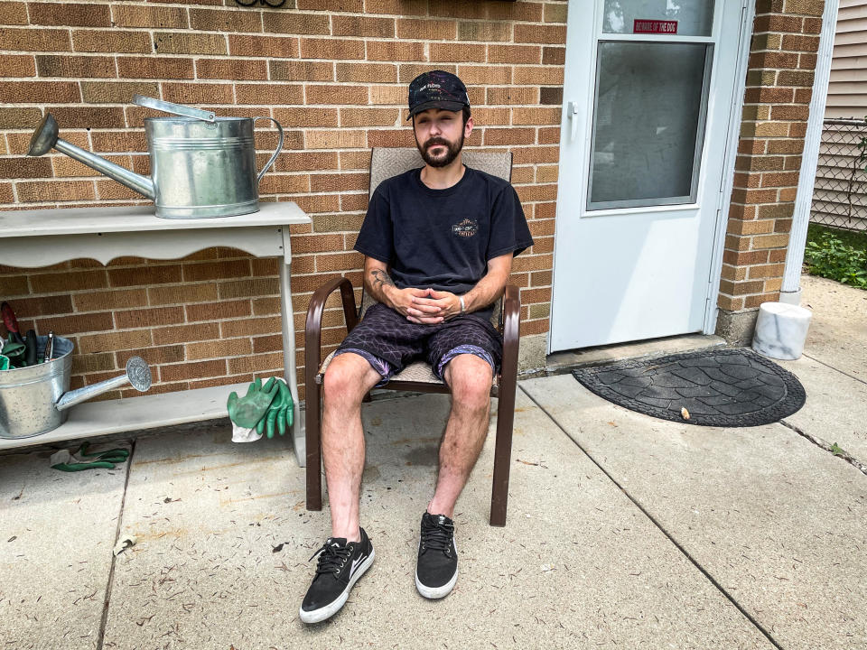 Nick Pacileo in Highland Park, Ill., on July 5, 2022. (Safia Samee Ali / NBC News)