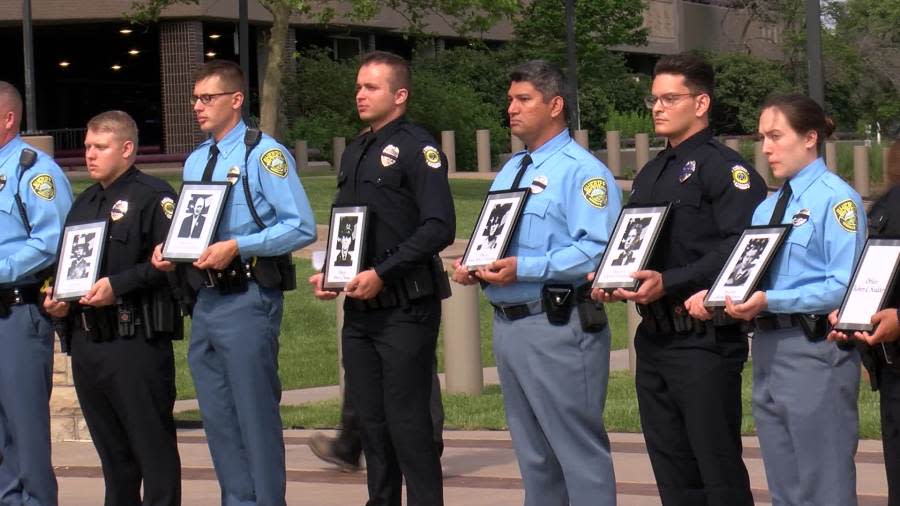 Scenes from the law enforcement memorial ceremony in Wichita on May 15, 2024. (KSN News Photo)