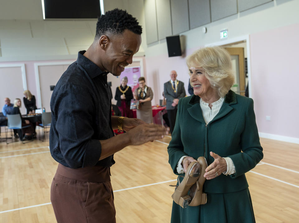 Johannes Radebe taught Queen Camilla to dance. (Getty)