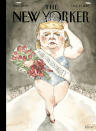 La revista New Yorker dedica su polémica portada de Oct 10, 2016, al escandaloso caso de Trump con la Miss Universo Alicia Machado.