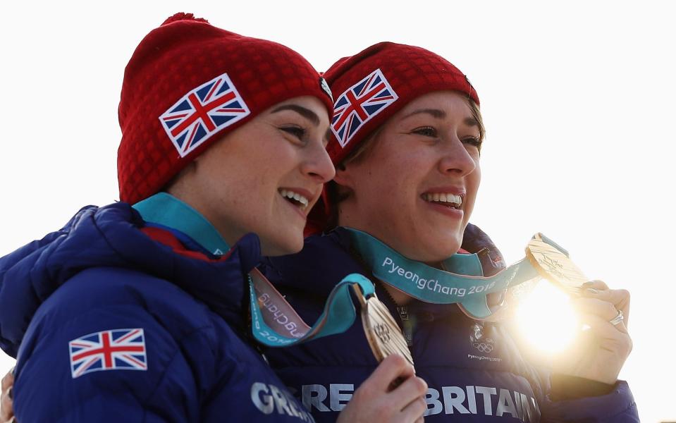 Laura Deas (left) and Lizzy Yarnold (right) won bronze and gold in the Skeleton - Getty Images AsiaPac