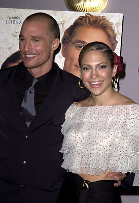 Matthew McConaughey and Jennifer Lopez at the Century City premiere of Columbia's The Wedding Planner Photo by Steve Granitz/WireImage.com