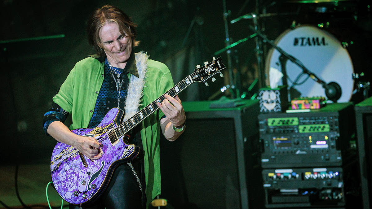  Steve Vai plays an Ibanez JSM100 in a custom finish 