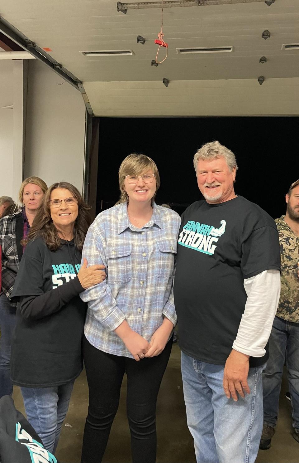 Hannah Lynch with her family on Oct. 7, 2023 at a benefit.