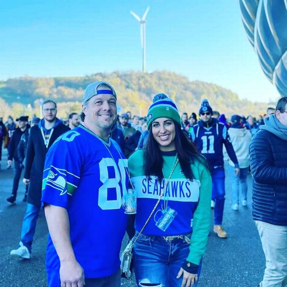 John Garner, left, and his fiancé Carlyn Parker, right.