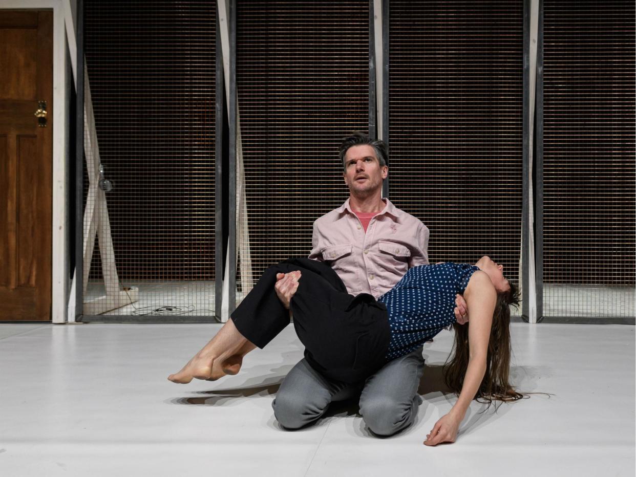 Ben Duke and Solène Weinachter dig into the mess of relationships and memories in 'Juliet and Romeo: A Guide to Long Life and Happy Marriage' at Battersea Arts Centre: Jane Hobson