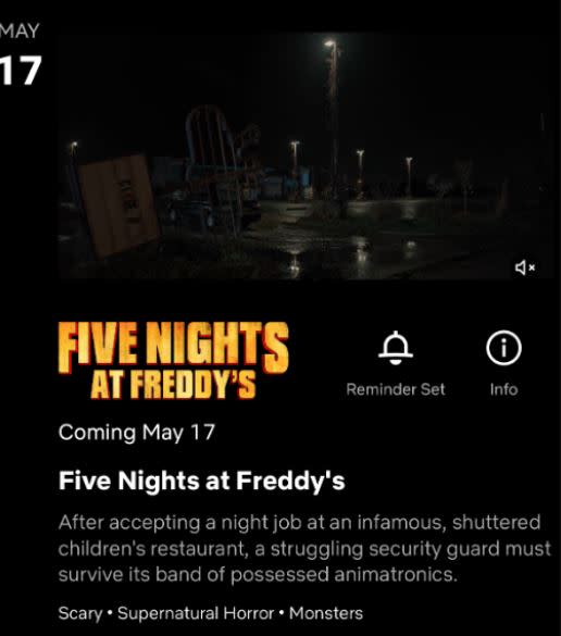 Película de Five Nights at Freddy's llegará a Netflix, pero ¿en cuáles regiones?