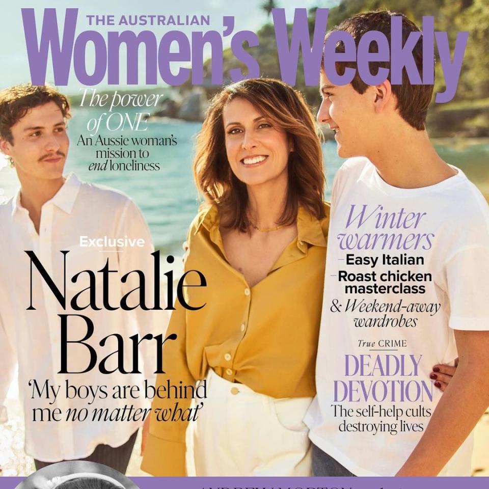 Nat Barr on the cover of Women’s Weekly.