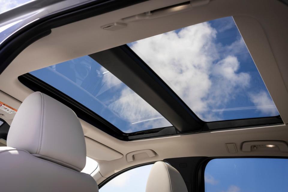 You get to enjoy a full-length panoramic glass sunroof (Mazda)