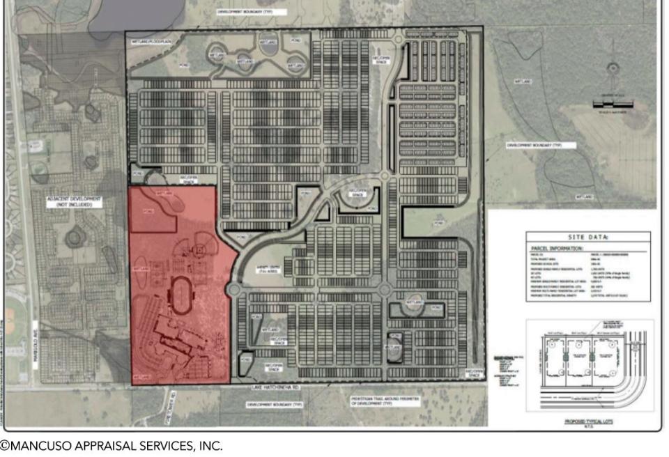 Site map for proposed "Poinciana Area" high school site