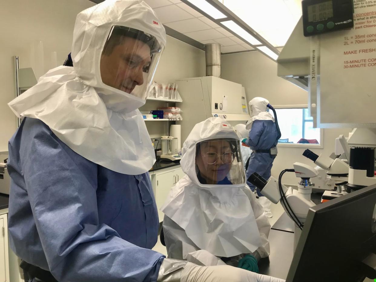 Researchers worked on a COVID-19 vaccine at Saskatoon’s Vaccine and Infectious Disease Organization (VIDO) lab during the pandemic. At VIDO, Canada will soon have a second laboratory capable of working with the most dangerous pathogens in the world. (Bonnie Allen/CBC - image credit)