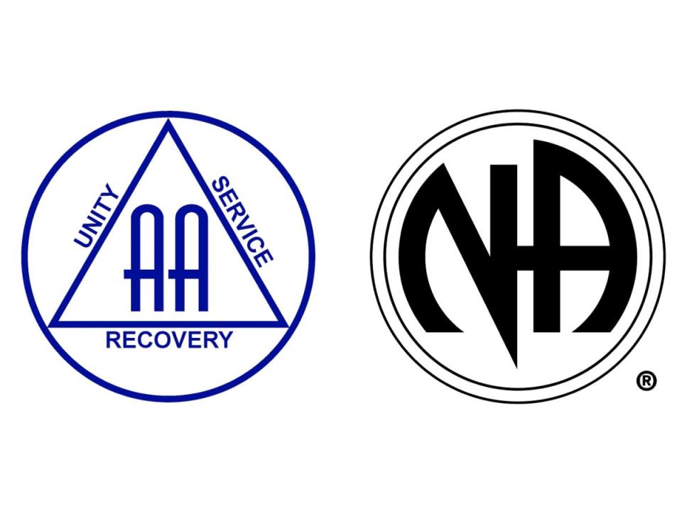 Alcoholic Anonymous and Narcotics Anonymous logos