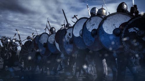 <span class="caption">Christians?</span> <span class="attribution"><a class="link " href="https://www.shutterstock.com/image-photo/shot-advancing-army-viking-warriors-medieval-1104021251?src=80de4dc0-e0c7-490a-9c78-be757f1022c2-1-9&studio=1" rel="nofollow noopener" target="_blank" data-ylk="slk:Shutterstock;elm:context_link;itc:0;sec:content-canvas">Shutterstock</a></span>