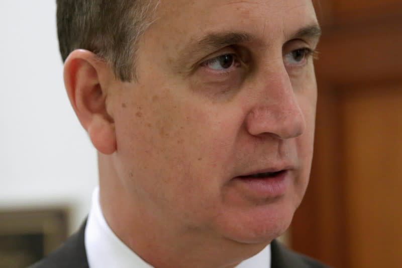 FILE PHOTO: U.S. Rep. Mario Diaz-Balart (R-FL) speaks during an interview for Reuters on Capitol Hill in Washington