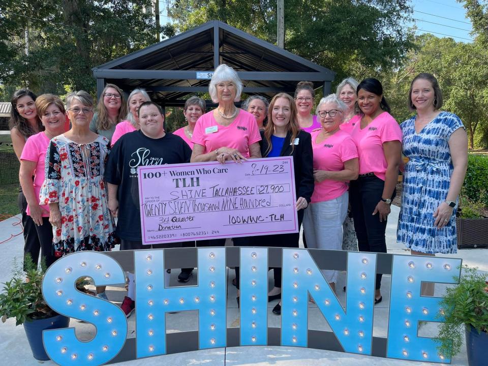 Shine Tallahassee is a nonprofit organization that provides a training ground for social, communication and life skills for those with special
needs, and was the third quarter recipient of $27,900 from the Tallahassee Chapter of 100+ Women Who Care in August, 2023.