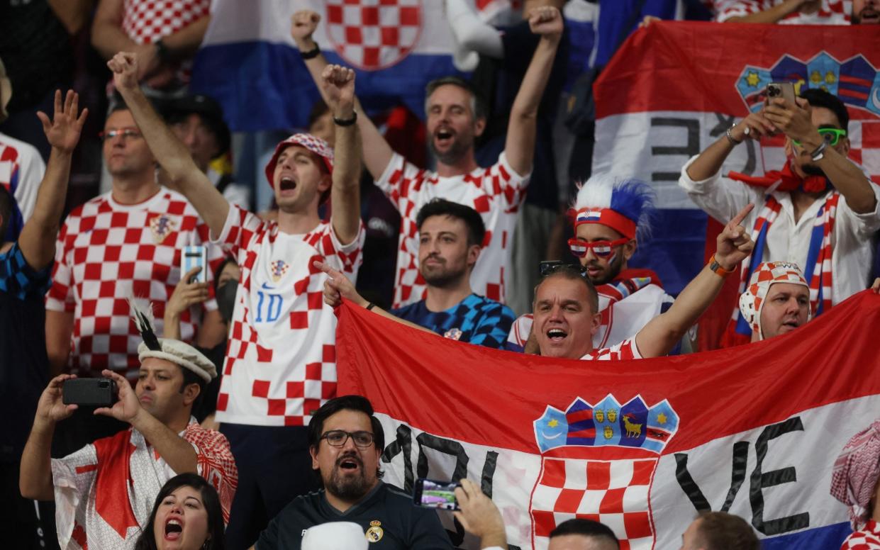 Croatia fans celebrate their victory over Canada - Paul Childs/Reuters