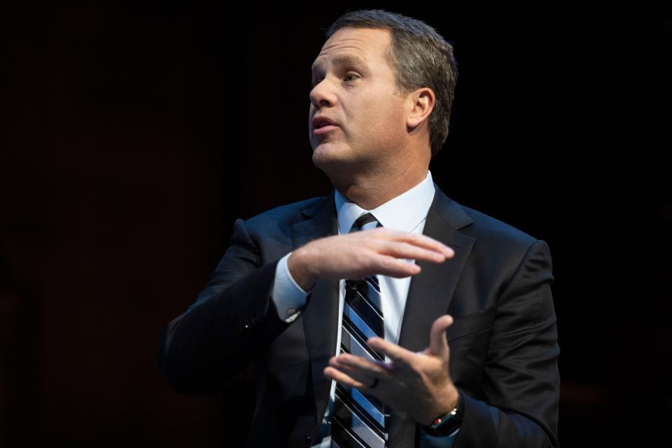 Walmart CEO Doug McMillon speaks during the Business Roundtable CEO Innovation Summit in Washington, DC on December 6, 2018. (Photo by Jim WATSON / AFP)        (Photo credit should read JIM WATSON/AFP/Getty Images)