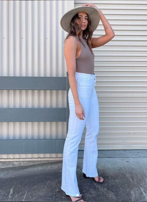 White high-waisted Best & Less jeans