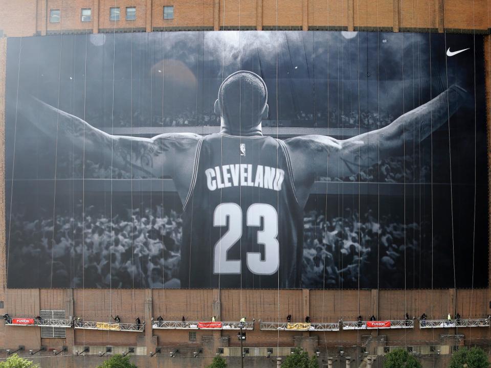 lebron james cleveland banner