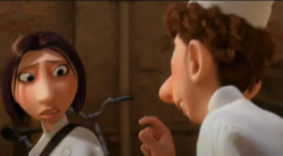 Colette and Linguini in Ratatouille