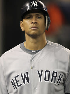 Alex Rodriguez went 2 for 4 with a run scored on Tuesday and is now 2 for 14 in the ALDS against Detroit