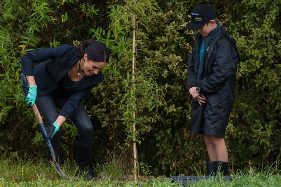 <p><strong>30 October </strong>Meghan helped plant a tree. </p>