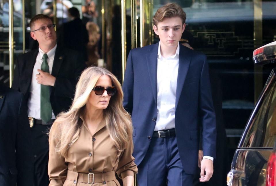 Melania Trump and her son Barron