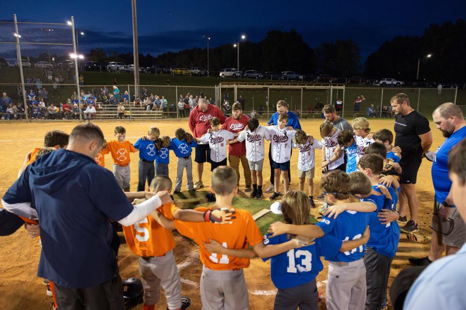 Brainard played baseball in the local league, Dickson County Youth Athletic Association. Rather than canceling Tuesday night's game, the team played in memory of Brainard at Buckner Park.