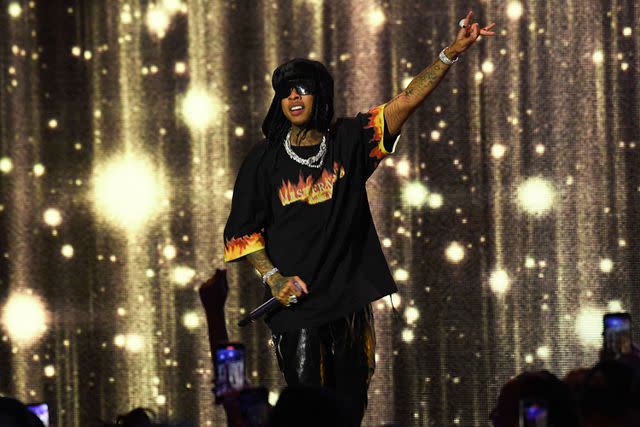 VALERIE MACON/AFP via Getty Images Tyga performs during the Black Music Collective Grammy Week 2023 Celebration event