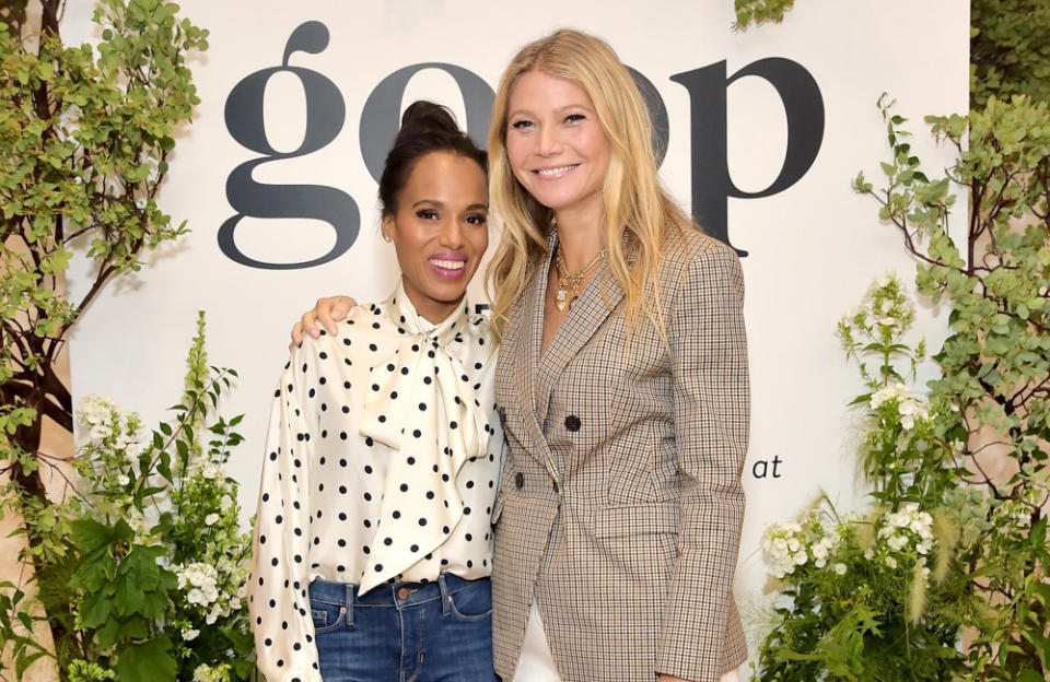 Kerry Washington and Gwyneth Paltrow both attened Spence School in New York City and the 'Scandal' actress once explained that while she and the Goop founder were a couple of years apart in age, she still remebers performing in a school version of Shakespeare with her fellow actress and Goop founder. Kerry said: "She was a senior when I was in junior high school. Even back then, she was Gwyneth Paltrow. We actually did one play together — because she was the queen, of course, in 'Midsummer Night’s Dream', and I was one of the fairies. The middle schoolers were allowed to audition for the fairies. So we had one amazing show together."