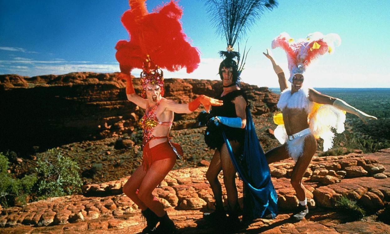 <span>Hugo Weaving, Terence Stamp and Guy Pearce in The Adventures of Priscilla, Queen of the Desert. Director Stephan Elliott confirmed he has written a sequel which is in development.</span><span>Photograph: Polygram/Allstar</span>