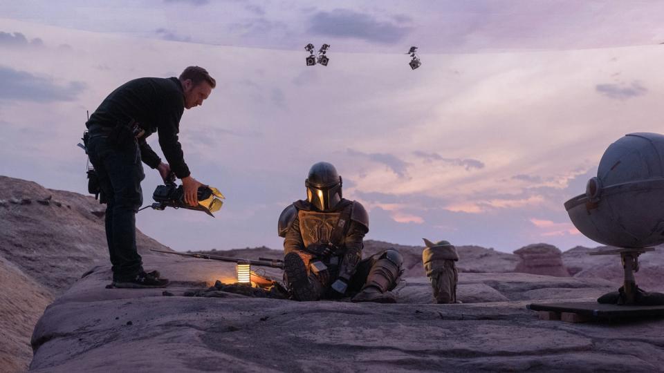 On the set of The Mandalorian