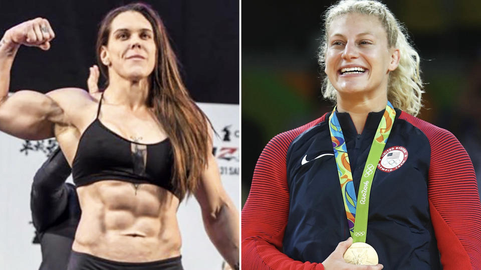 Gabi Garcia and Kayla Harrison, pictured here in their respective divisions.