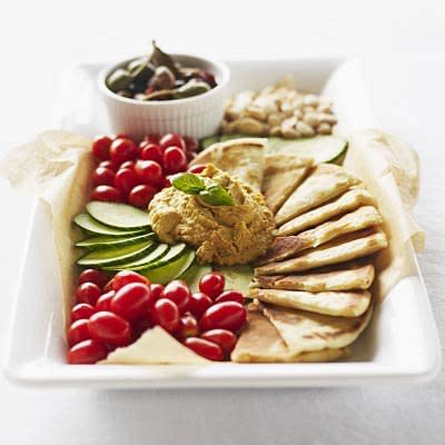 Mediterranean hummus tray