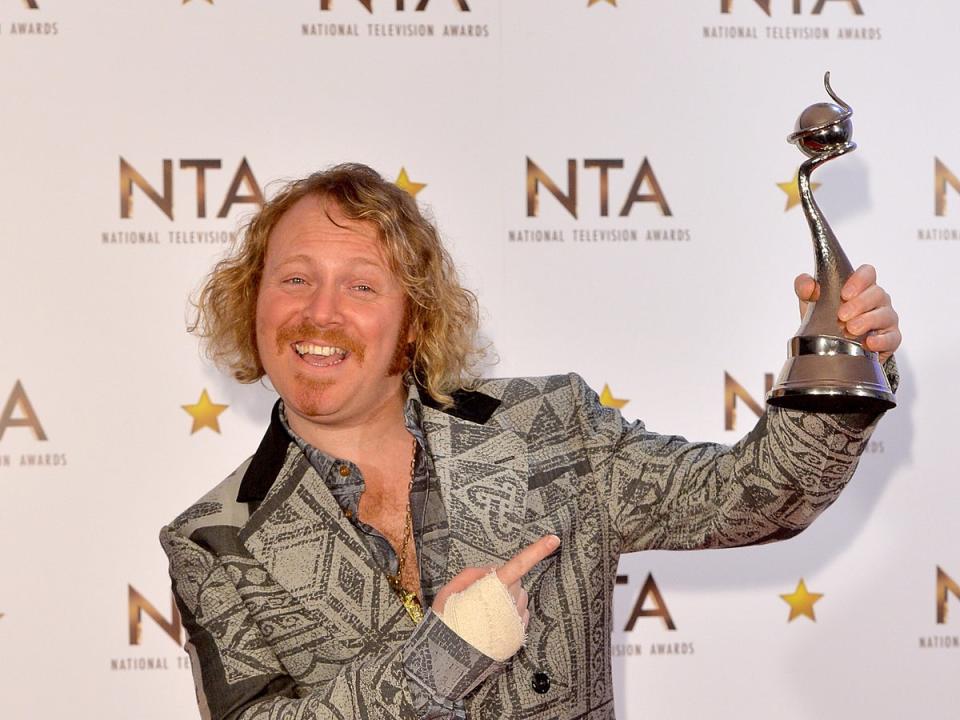 Keith Lemon with an NTA after winning for ‘Celebrity Juice' in 2015 (Getty Images)