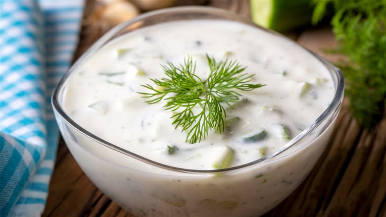 Bowl of tzatziki